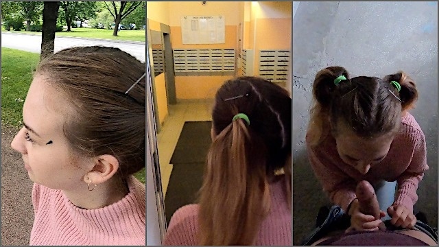 Хулиган завел 18летнюю сестру своего друга в чужой подъезд и поимел её на площадке