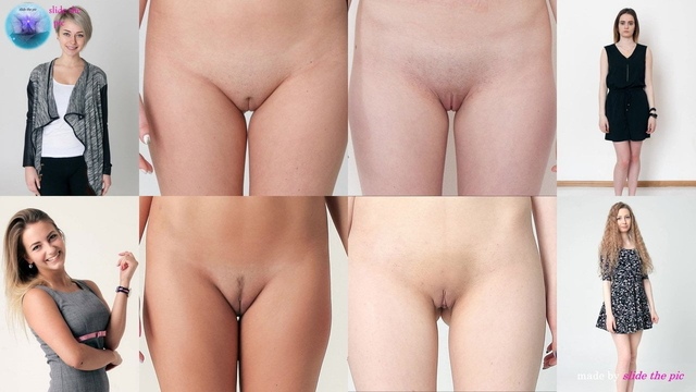 Подборка с красивыми телками, которые позируют в одежде и без нее