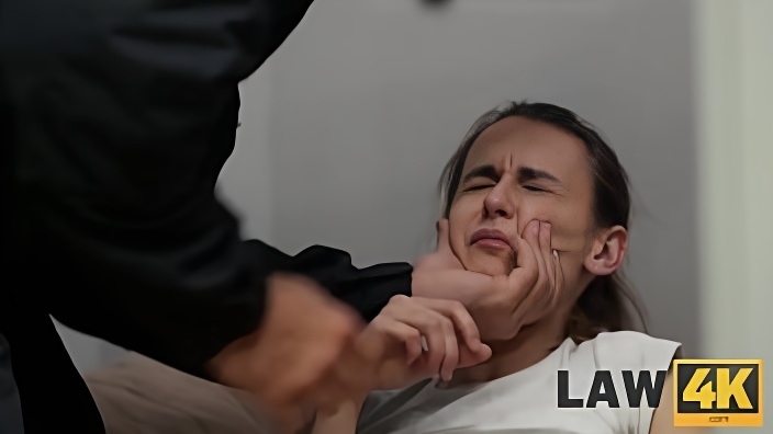 LAW4k. Petite girl gets fucked hard by guards in interrogation room