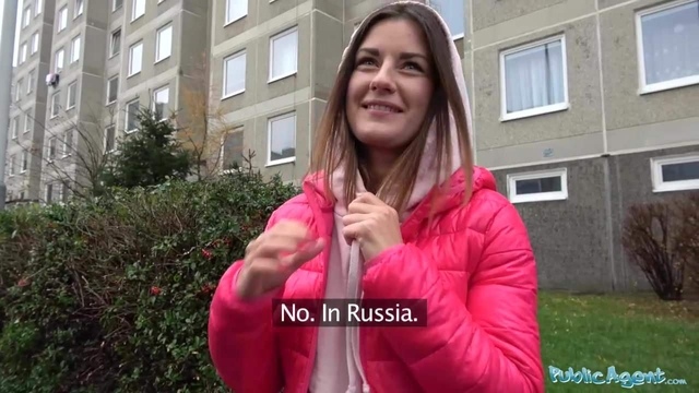 Public Agent Hot Russian with tattoos loves taking big dick