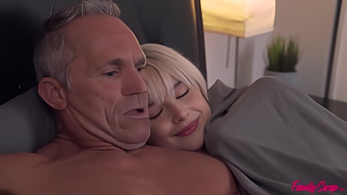 sister and brother join parents bed