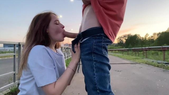 Fucked an 18-year-old PUBLIC AGENT for free on the highway