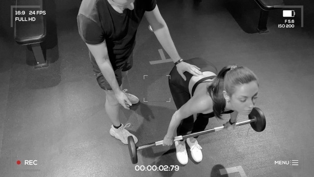 Fit girl fucked by a trainer after workout in the gym - Your-Porn