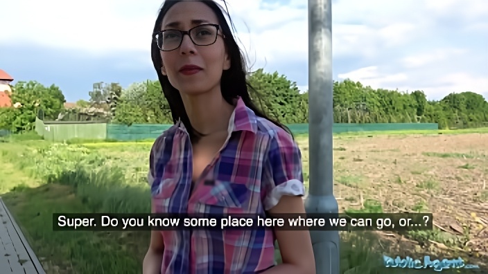 Public Agent Cash convinces slim beauty to bounce her pussy on agents cock