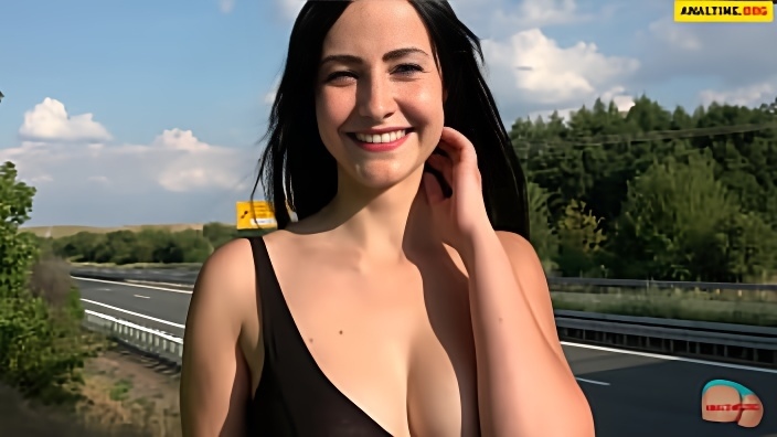 Pov with a young girl on the freeway