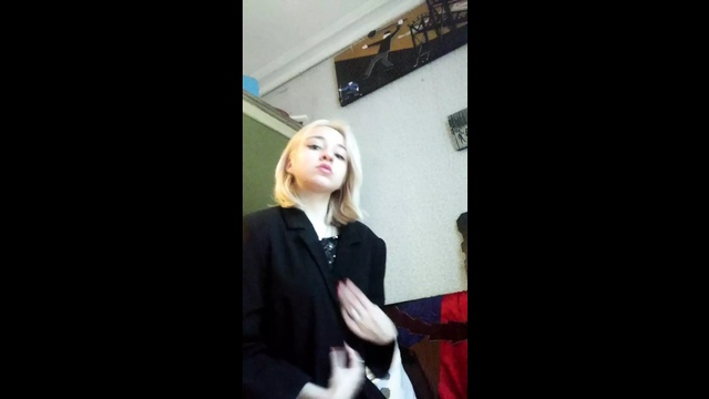 Home gentle charming striptease