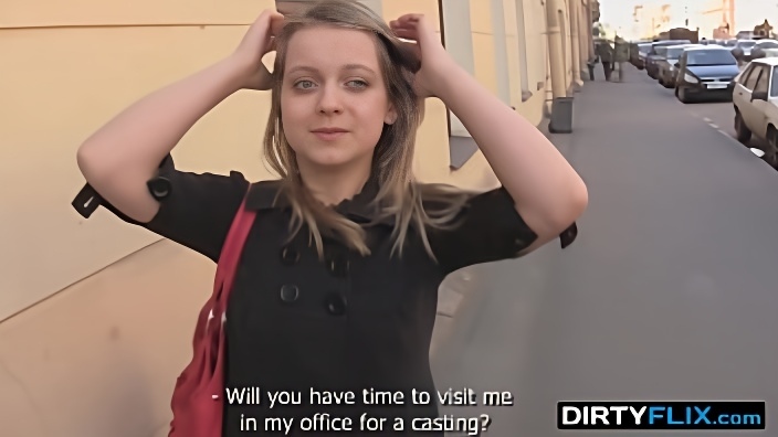 Dirty Flix - A blue-eyed chick Alena, shy but interested!