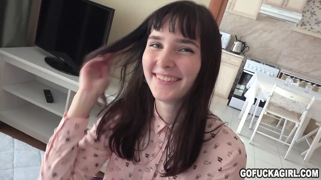 GOFUCKAGIRL - Shy girl Lika fucked in her every hole