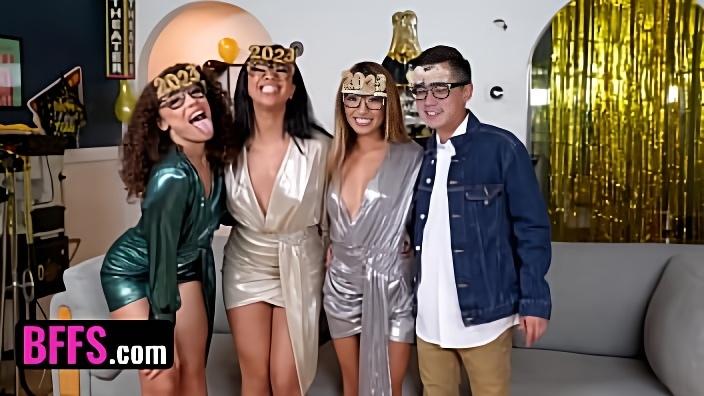 New Year Party Gets Wild For Horny Ebony Besties Clara Trinity, Willow Ryder & Ameena Green - BFFS