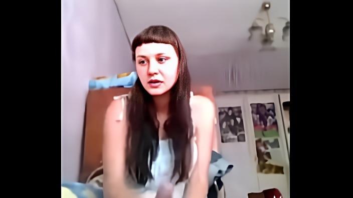 My slutty teen Julia enjoys furiously jerking off my fat cock