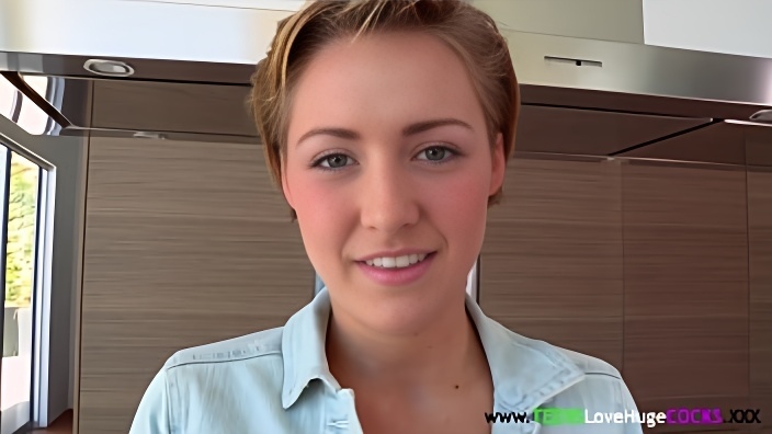 Shorthaired bigdick loving teen facialized