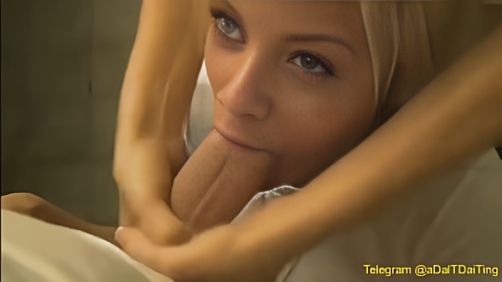 The blonde took a portion of sperm ( Telegram @Sexy Babes Org )