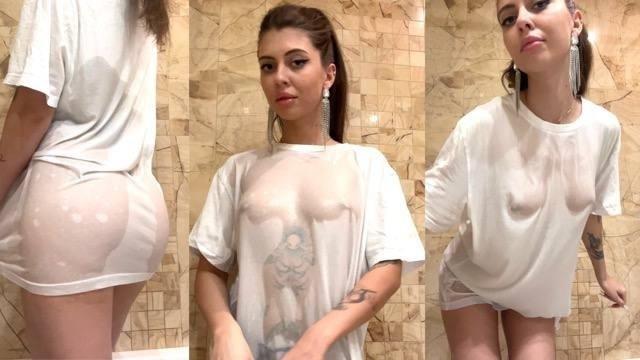 Transparent Clothes Haul , Dry vs Wet with Roxy