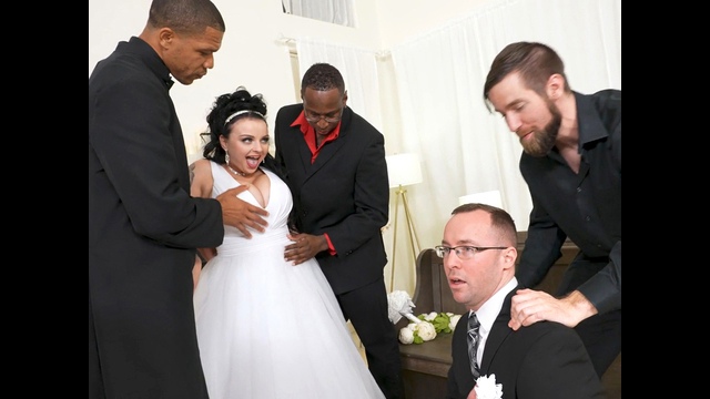 Payton Preslee's Wedding Turns Rough Interracial Threesome