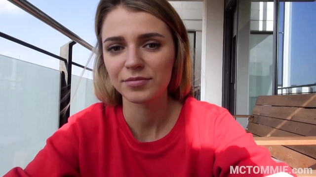 Super hot blonde teen Mary Kalisy sucks and fucks at home