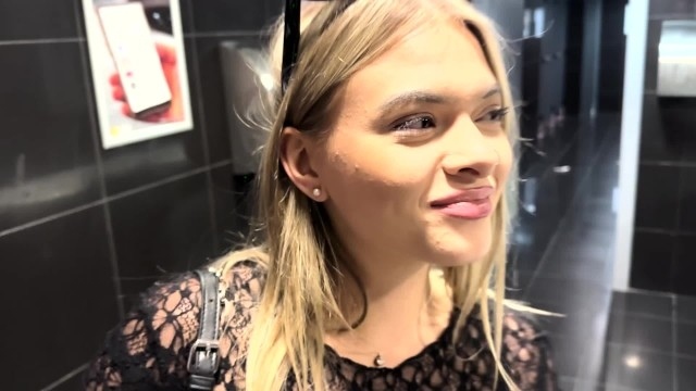 Sucking Big Dick in Cinema Toilet ( someone heard us )