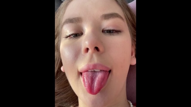 Showing off my pink tongue